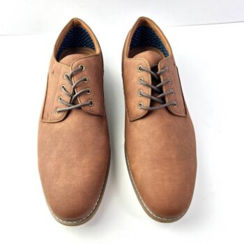 Brown Casual Canvas Lace-Up Shoes for Men